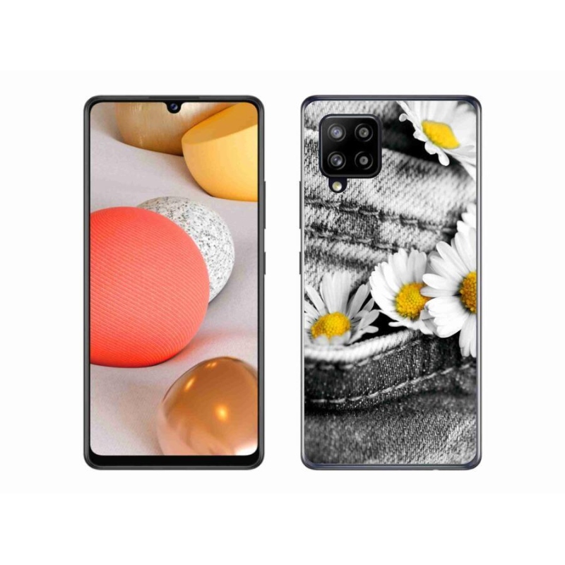 Gél tok mmCase mobiltelefonhoz Samsung Galaxy A42 5G - százszorszépek