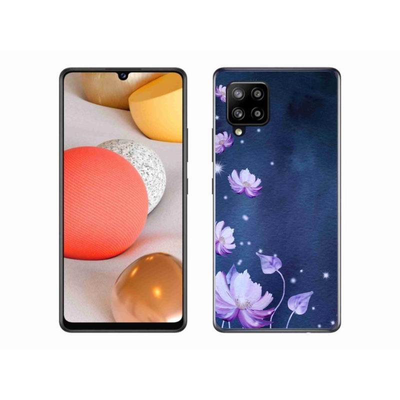 Gél tok mmCase mobiltelefonhoz Samsung Galaxy A42 5G - hulló virágok