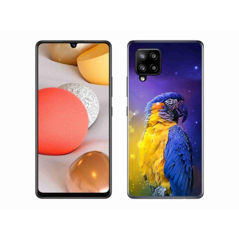 Gél tok mmCase a Samsung Galaxy A42 5G készülékhez - papagáj ara 1