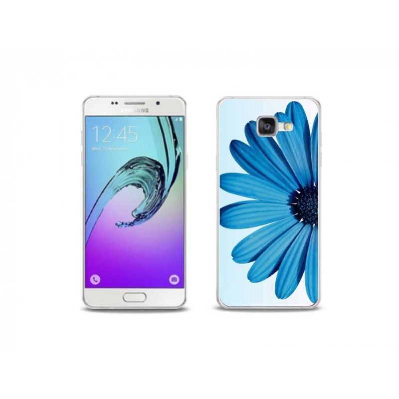 Gél tok mmCase mobiltelefonhoz Samsung Galaxy A5 (2016) - kék margaréta