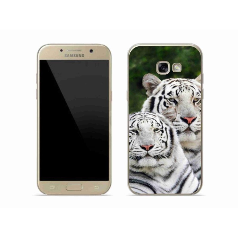 Zselés tok mmCase Samsung Galaxy A5 (2017) - fehér tigrisek