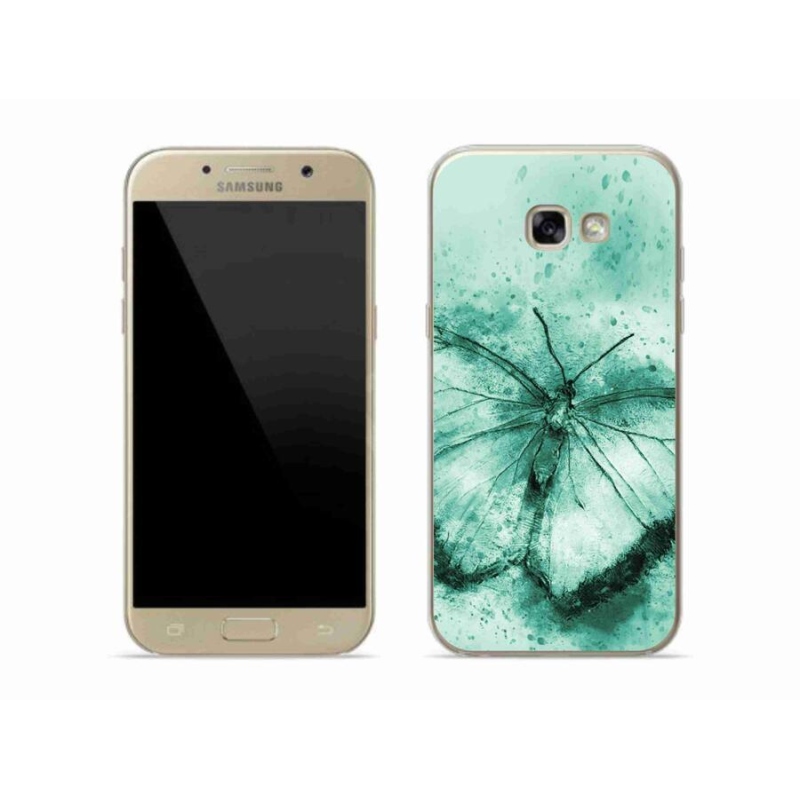 Zselés tok mmCase Samsung Galaxy A5 (2017) - zöld pillangó