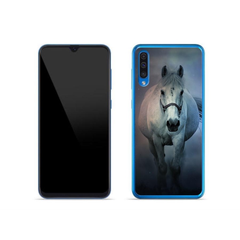Gél tok mmCase Samsung Galaxy A50 készülékhez - futó fehér ló