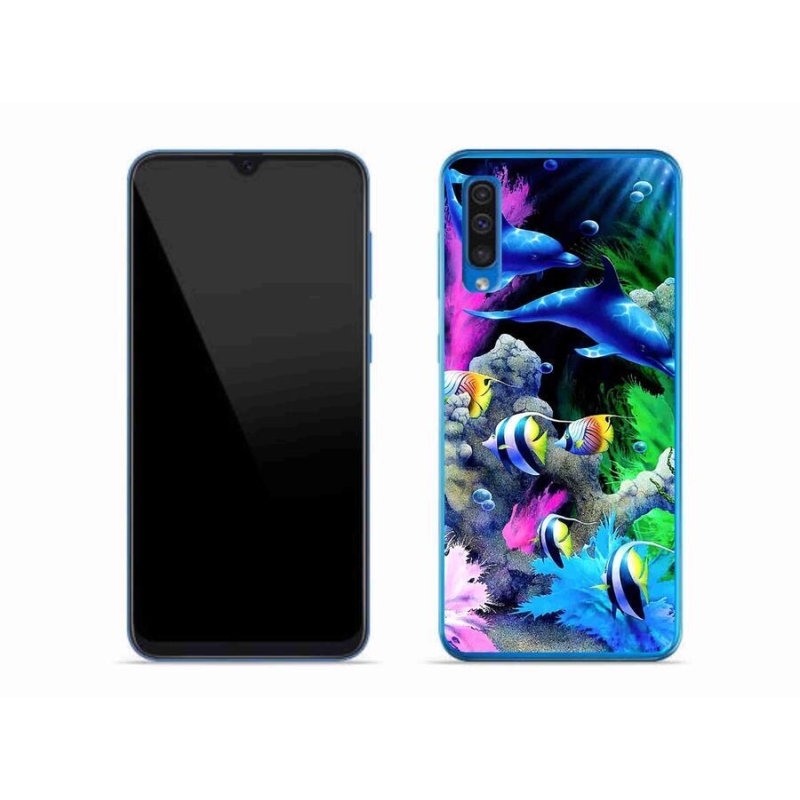 Gél tok mmCase mobiltelefonhoz Samsung Galaxy A50 - tengeri világ