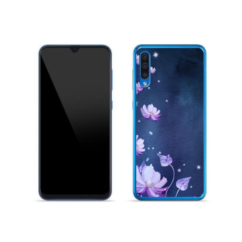 Gél tok mmCase mobiltelefonhoz Samsung Galaxy A50 - hulló virágok