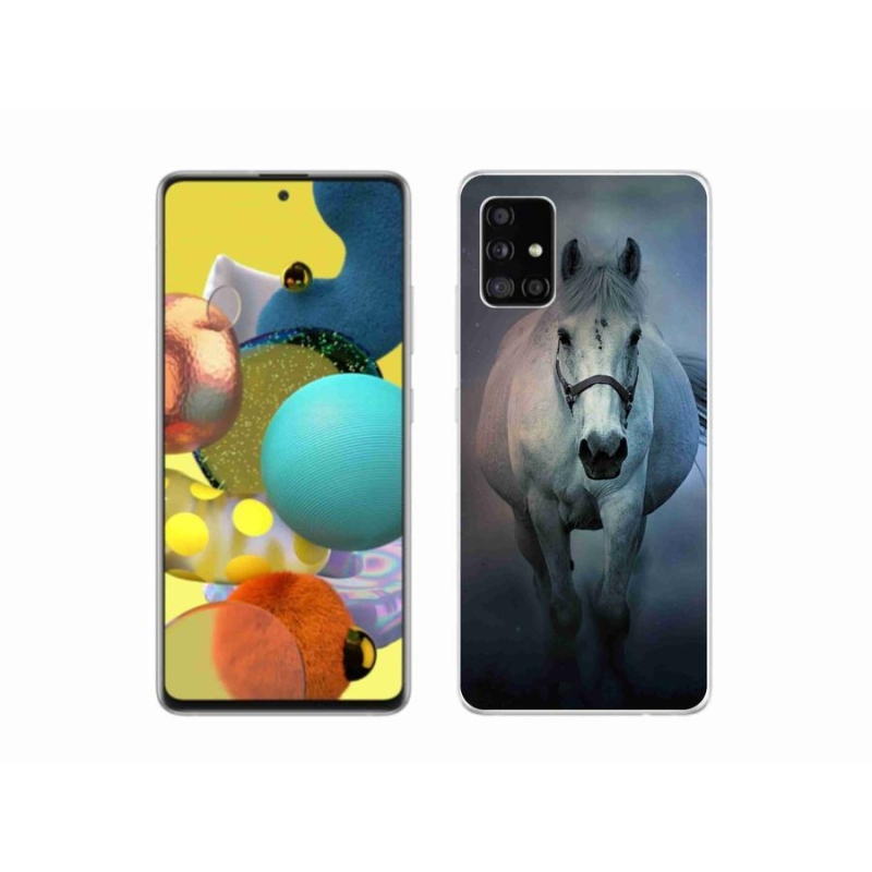 Gél tok mmCase Samsung Galaxy A51 5G - futó fehér lóhoz