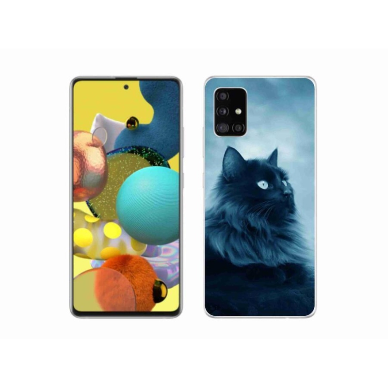 Gél tok mmCase Samsung Galaxy A51 5G - fekete macska 1