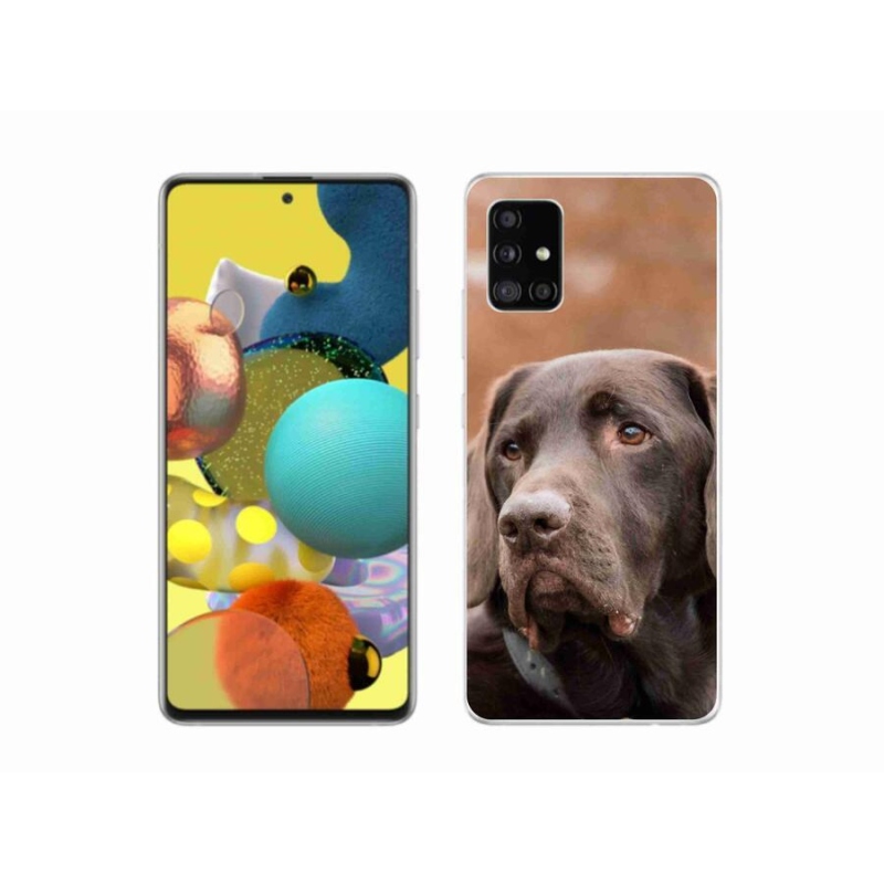 Gél tok mmCase a Samsung Galaxy A51 5G készülékhez - barna labrador