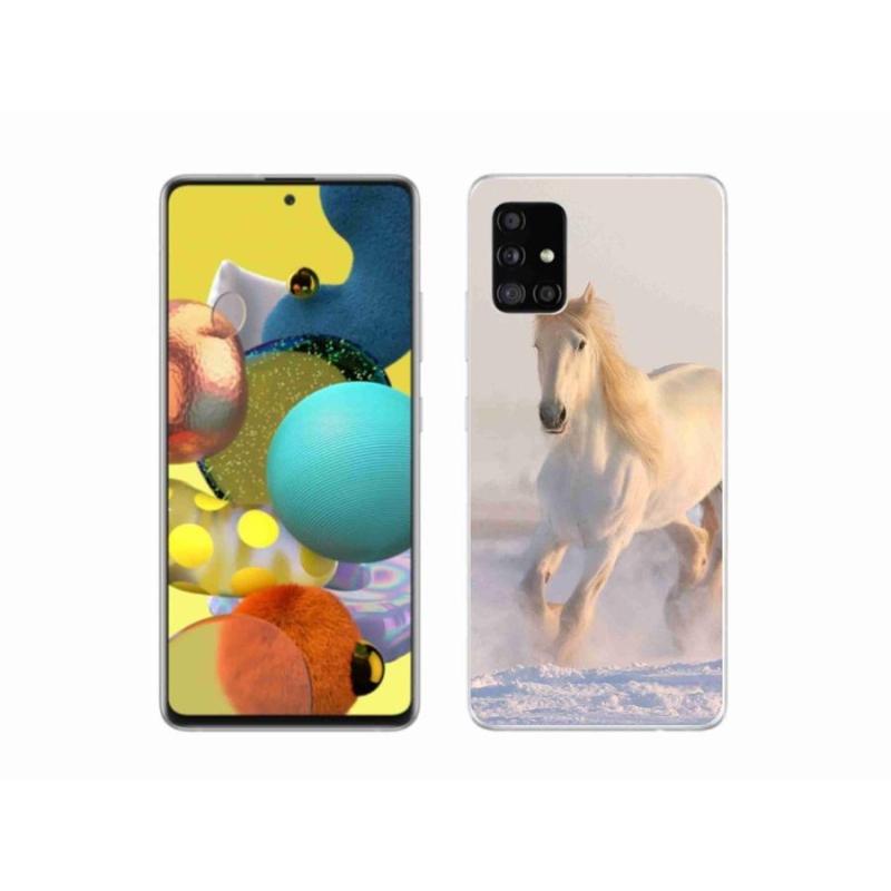 Gél tok mmCase a Samsung Galaxy A51 5G készülékhez - ló a hóban