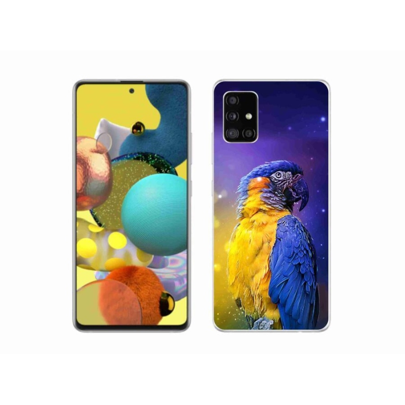 Gél tok mmCase a Samsung Galaxy A51 5G készülékhez - papagáj ara 1