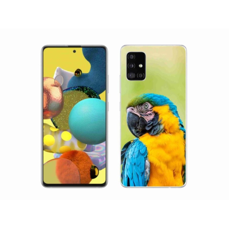 Gél tok mmCase a Samsung Galaxy A51 5G készülékhez - papagáj ara 2