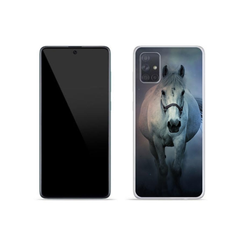 Gél tok mmCase a Samsung Galaxy A51 készülékhez - futó fehér ló