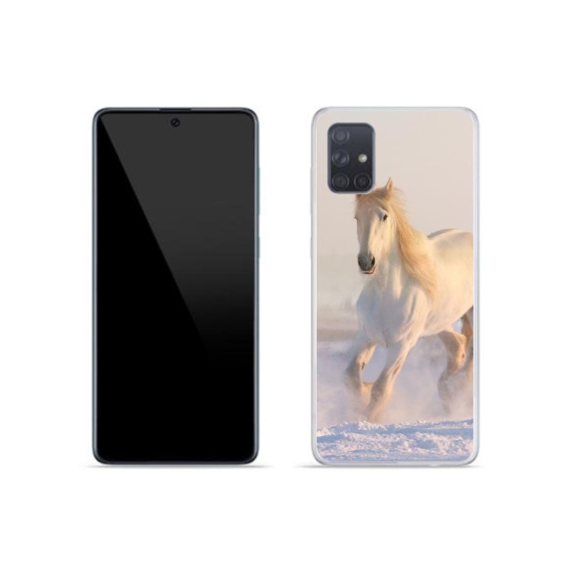 Gél tok mmCase mobiltelefonhoz Samsung Galaxy A51 - ló a hóban