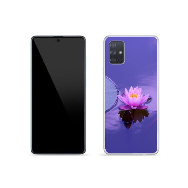 Gél tok mmCase mobiltelefonhoz Samsung Galaxy A51 - virág a felületen
