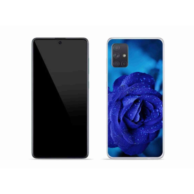 Gél tok mmCase Samsung Galaxy A51 készülékhez - kék rózsa