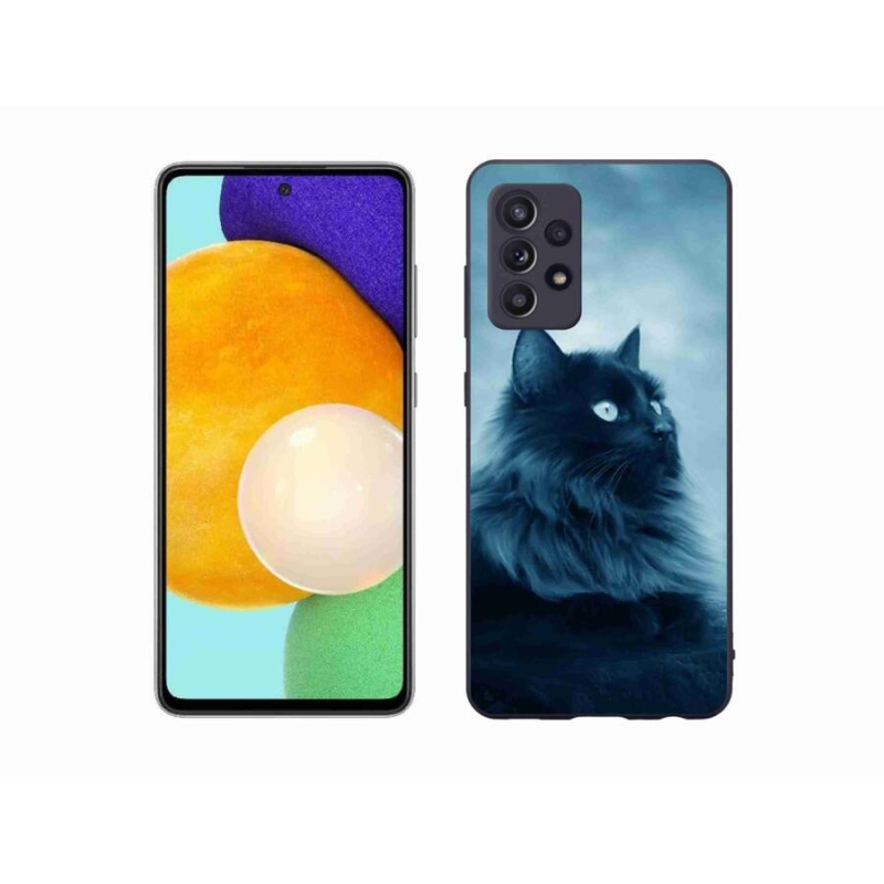 Gél tok mmCase Samsung Galaxy A52s 5G - fekete macska 1