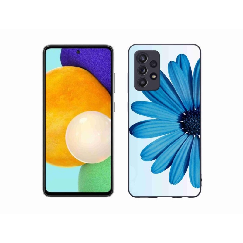 Gél tok mmCase a Samsung Galaxy A52s 5G készülékhez - kék margaréta