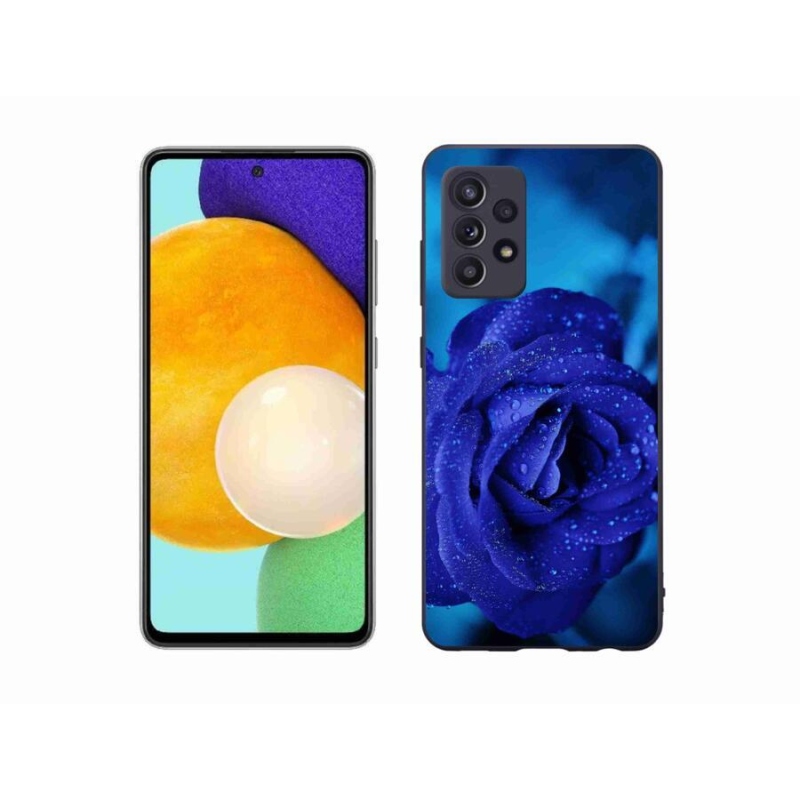 Gél tok mmCase Samsung Galaxy A52s 5G - kék rózsa