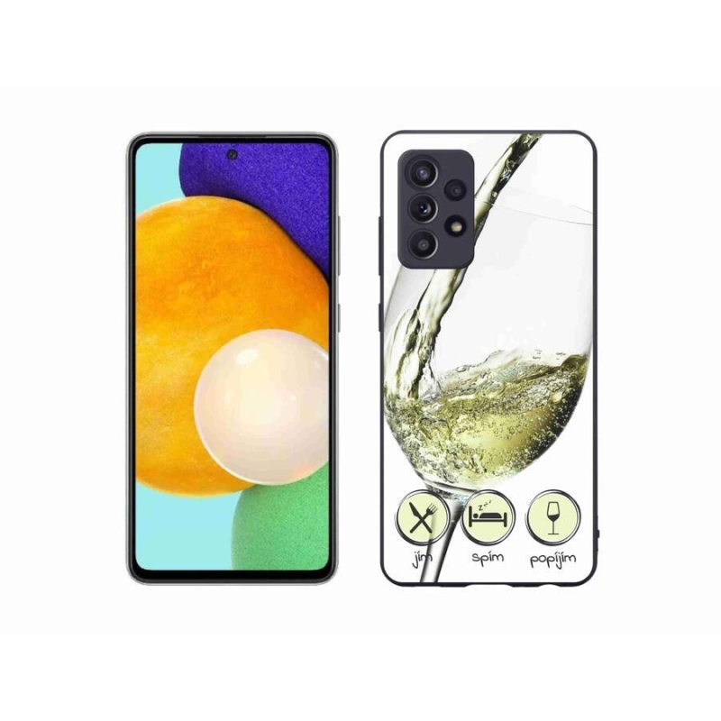 Gél tok mmCase Samsung Galaxy A52s 5G - borospohár fehér