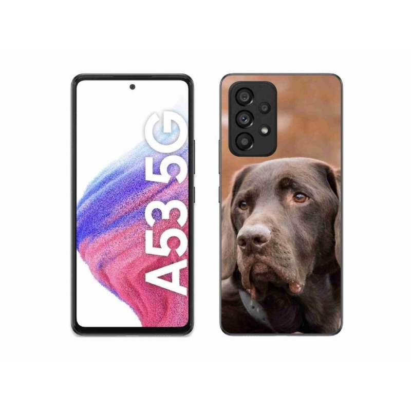 Gél tok mmCase a Samsung Galaxy A53 5G készülékhez - barna labrador