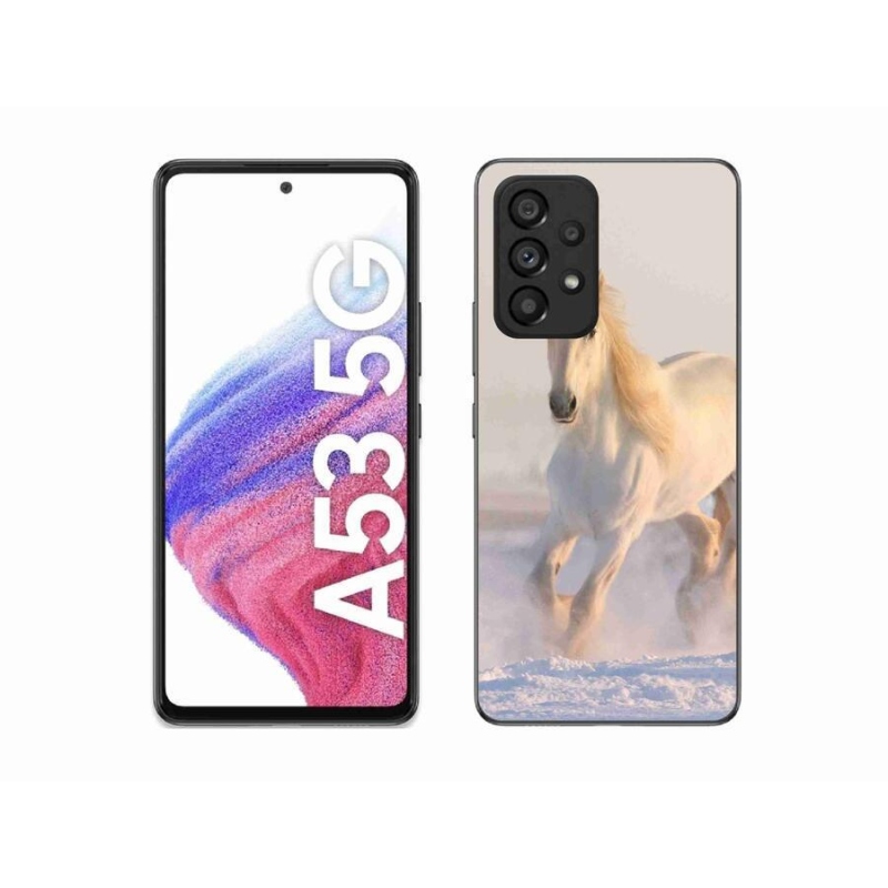 Gél tok mmCase a Samsung Galaxy A53 5G készülékhez - ló a hóban