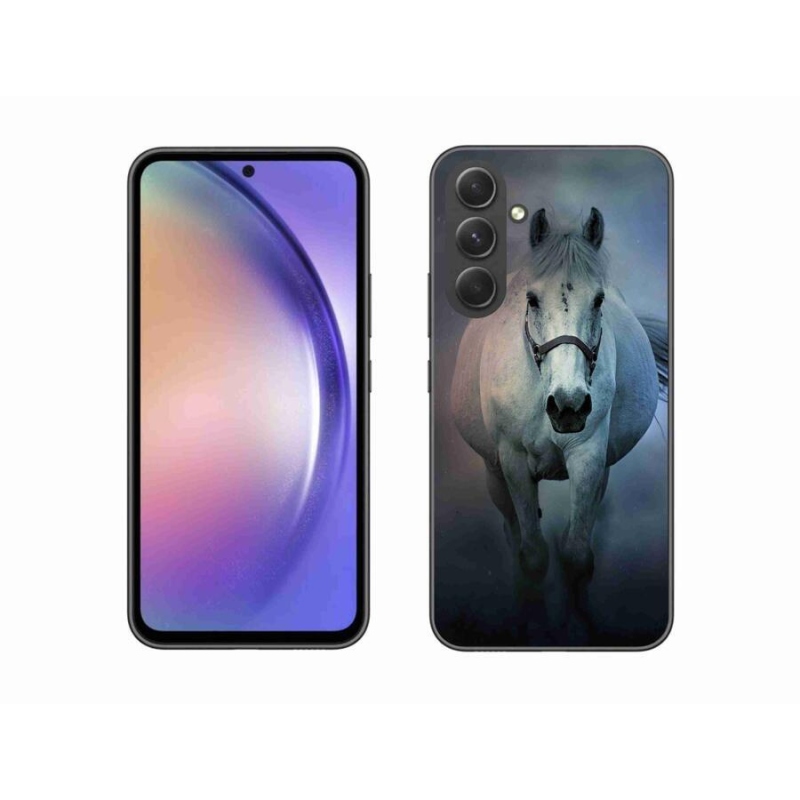 Gél tok mmCase Samsung Galaxy A54 5G - futó fehér lóhoz