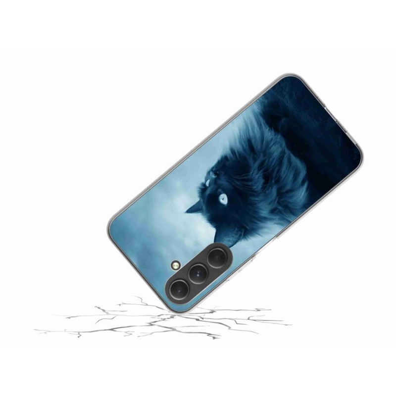 Gél tok mmCase Samsung Galaxy A54 5G - fekete macska 1