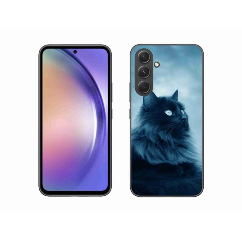 Gél tok mmCase Samsung Galaxy A54 5G - fekete macska 1