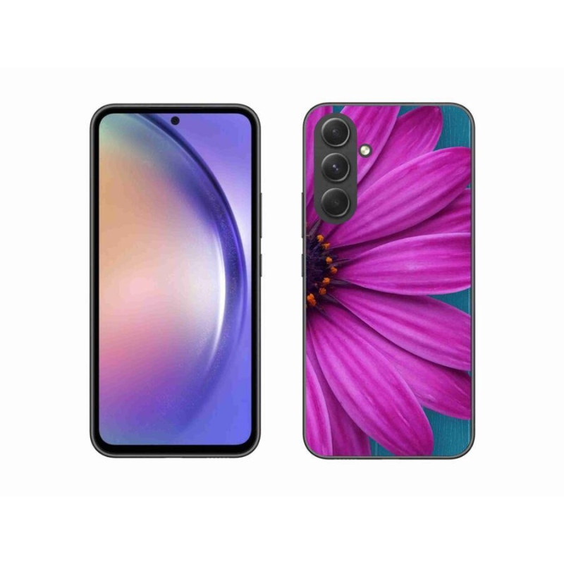 Gél tok mmCase a Samsung Galaxy A54 5G készülékhez - lila százszorszép