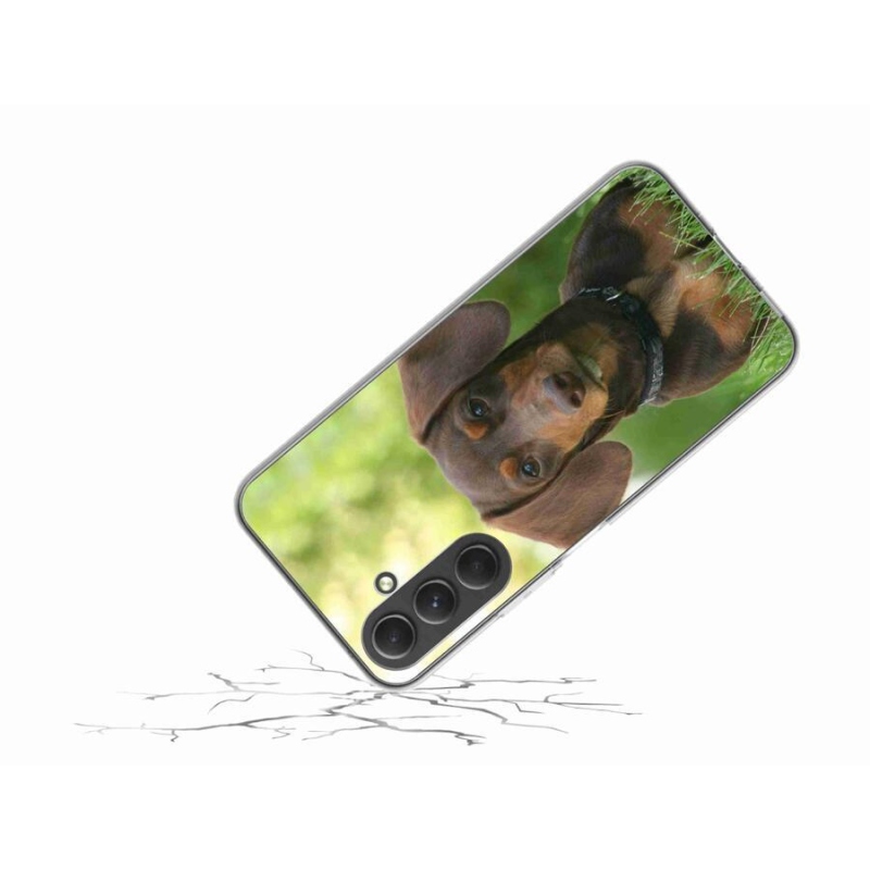 Gél tok mmCase a Samsung Galaxy A54 5G készülékhez - barna tacskó