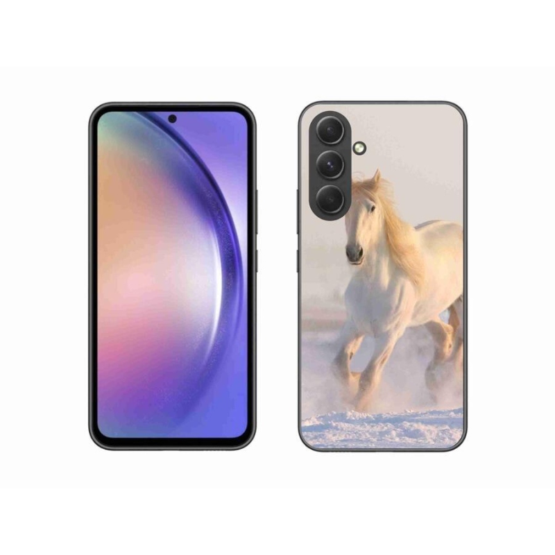 Gél tok mmCase a Samsung Galaxy A54 5G készülékhez - ló a hóban