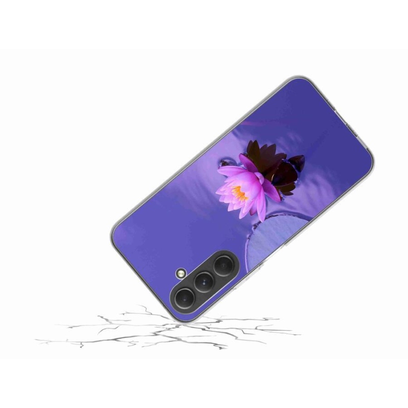 Gél tok mmCase a mobil Samsung Galaxy A54 5G - virág a felszínen