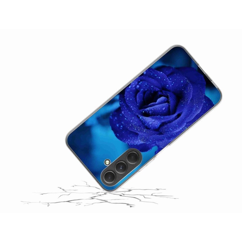Gél tok mmCase Samsung Galaxy A54 5G - kék rózsa