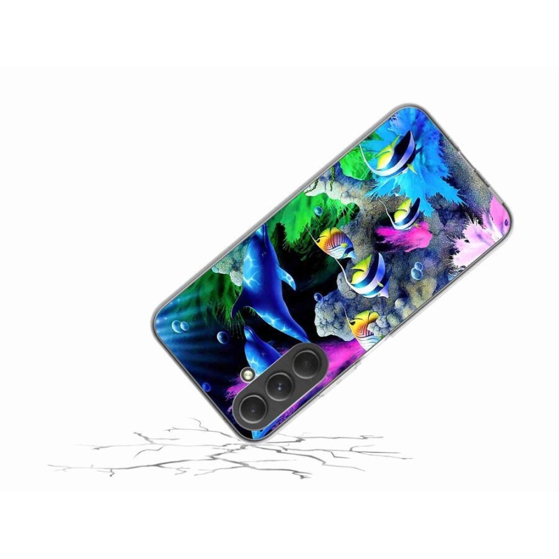 Gél tok mmCase a Samsung Galaxy A54 5G készülékhez - tengeri világ