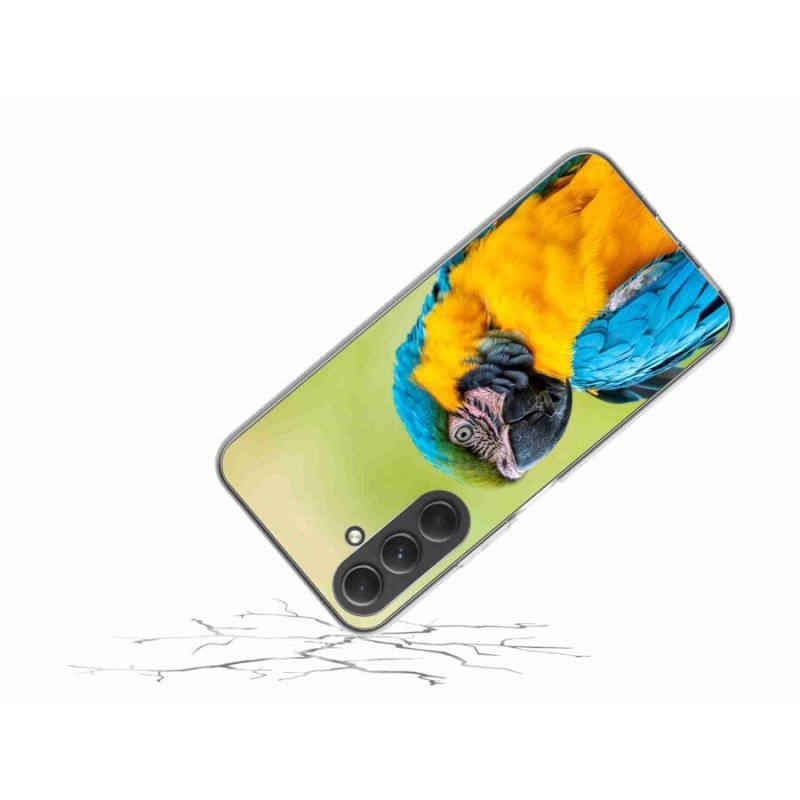 Gél tok mmCase a Samsung Galaxy A54 5G készülékhez - papagáj ara 2