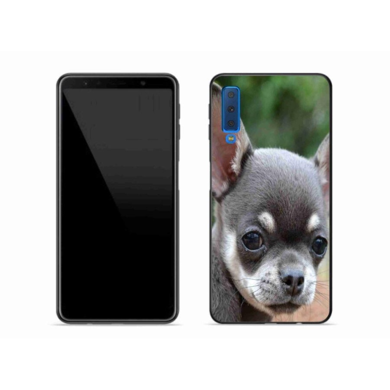 Gél tok mmCase mobiltelefonhoz Samsung Galaxy A7 (2018) - chihuahua