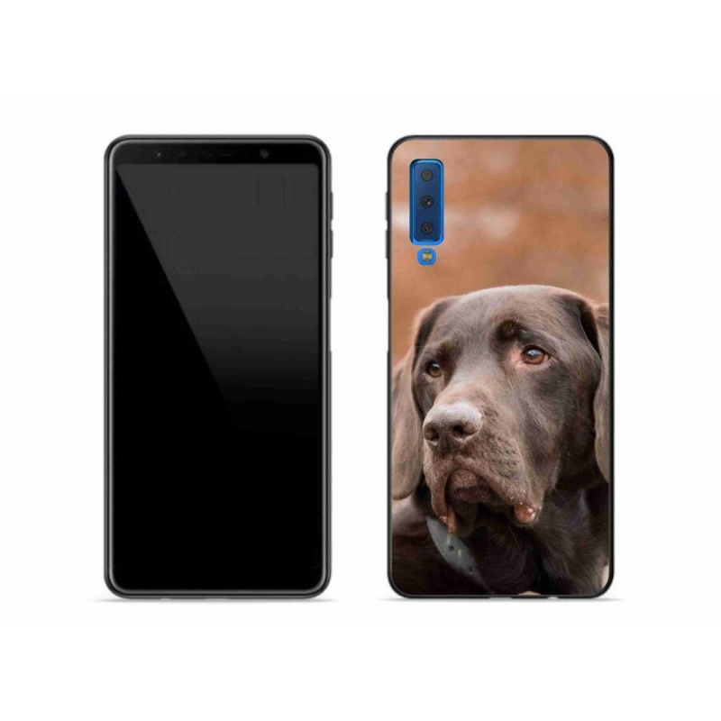 Zselés tok mmCase Samsung Galaxy A7 (2018) - barna labrador