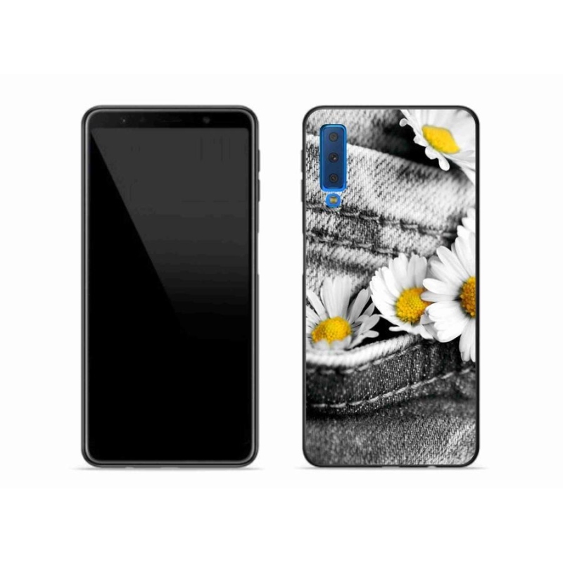 Gél tok mmCase mobiltelefonhoz Samsung Galaxy A7 (2018) - százszorszépek
