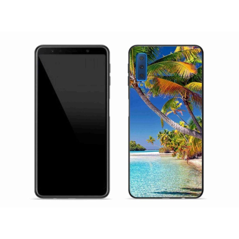 Gél tok mmCase mobiltelefonhoz Samsung Galaxy A7 (2018) - tengerparti strand