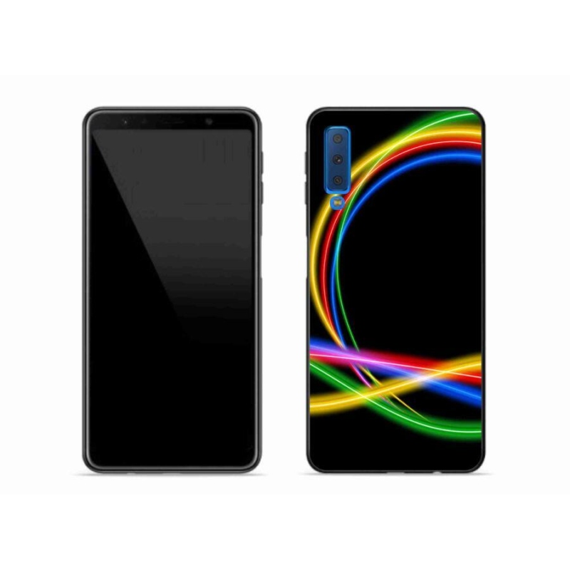 Zselés tok mmCase Samsung Galaxy A7 (2018) - neon körökhöz