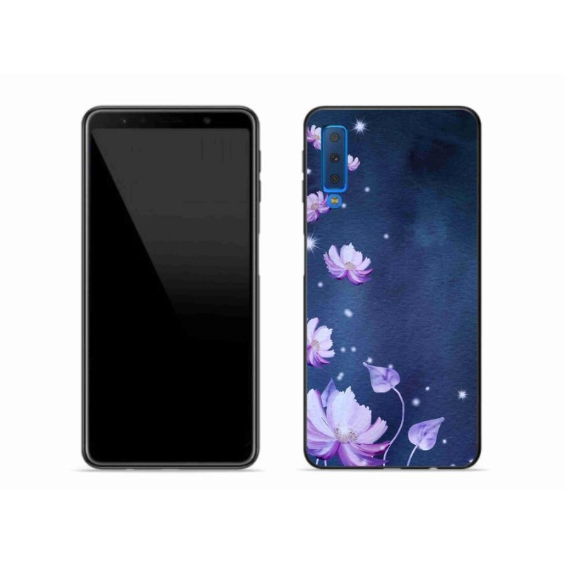 Gél tok mmCase mobiltelefonhoz Samsung Galaxy A7 (2018) - hulló virágok