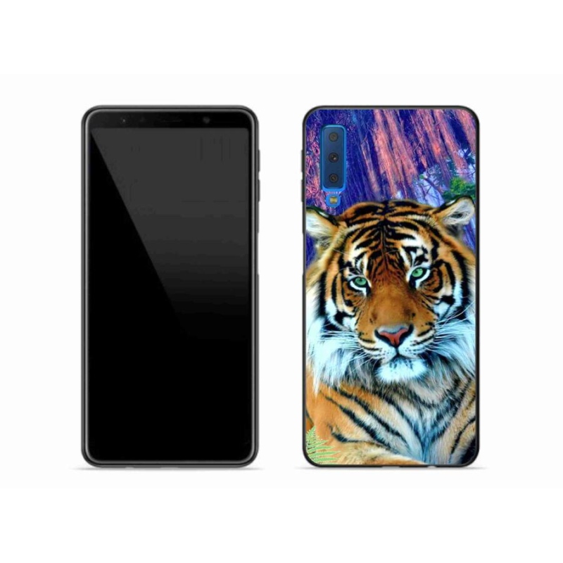 Gél tok mmCase mobiltelefonhoz Samsung Galaxy A7 (2018) - tigris