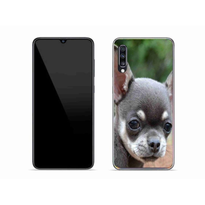 Gél tok mmCase mobiltelefonhoz Samsung Galaxy A70 - chihuahua