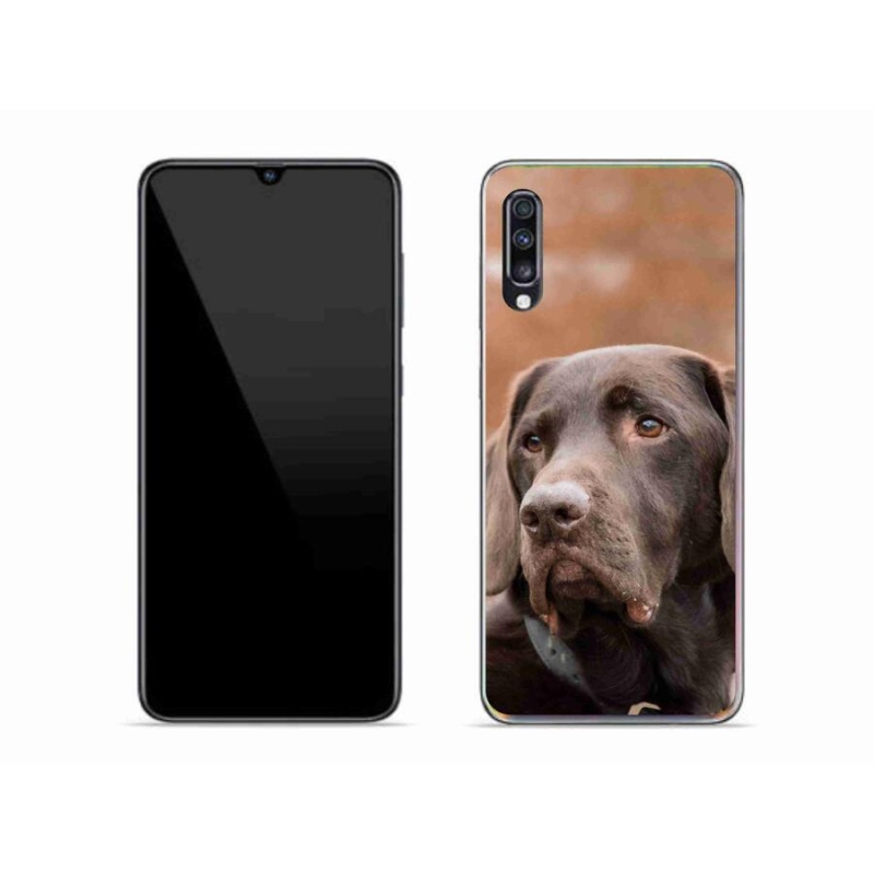 Gél tok mmCase Samsung Galaxy A70 készülékhez - barna labrador