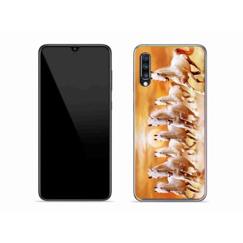 Gél tok mmCase mobiltelefonhoz Samsung Galaxy A70 - lovak 2