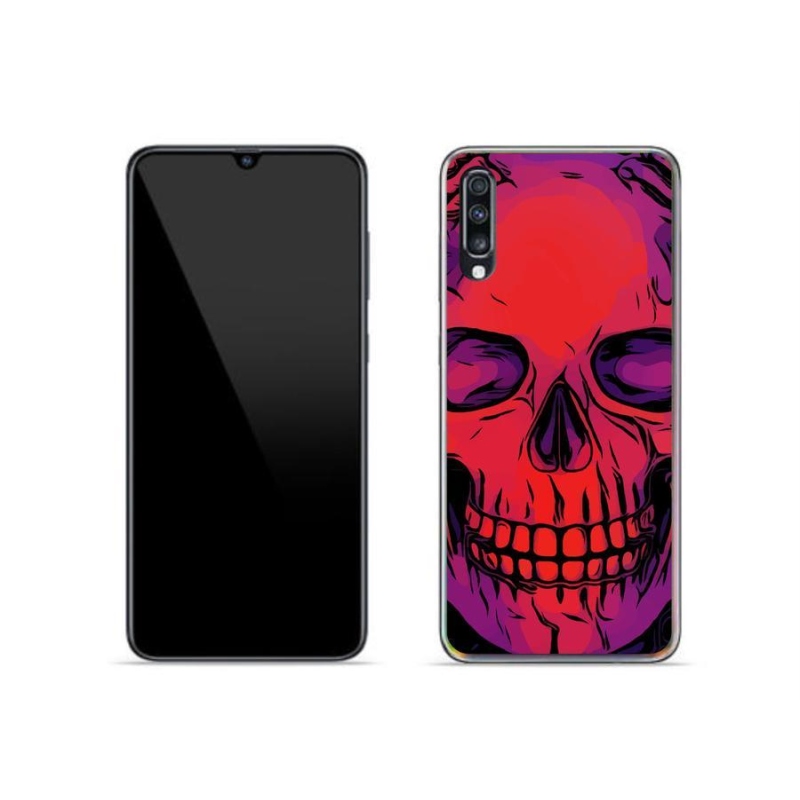 Gél tok mmCase mobiltelefonhoz Samsung Galaxy A70 - koponya