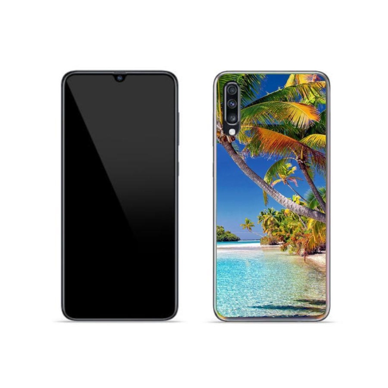Gél tok mmCase mobiltelefonhoz Samsung Galaxy A70 - tengerparti strand