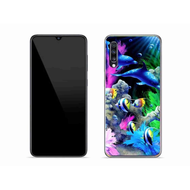 Gél tok mmCase mobiltelefonhoz Samsung Galaxy A70 - tengeri világ