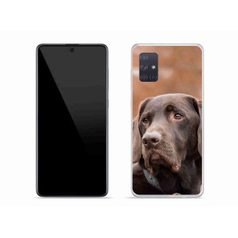 Gél tok mmCase a Samsung Galaxy A71 készülékhez - barna labrador