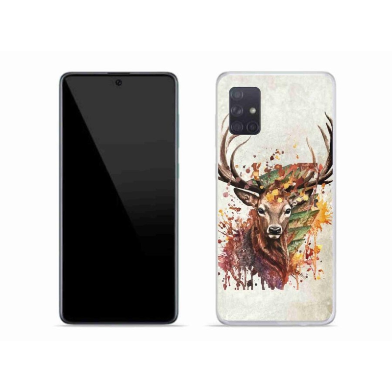 Gél tok mmCase mobiltelefonhoz Samsung Galaxy A71 - szarvas 1